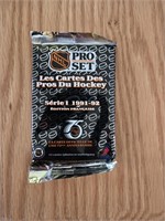 G) New, sealed, 91-92 NHL Hockey Cards in French