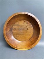 Beautiful Solid Wood Carved 14 1/2" Bowl