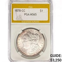 1878-CC Morgan Silver Dollar PGA MS65