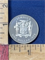 1973 Jamaica proof dollar coin Prime Minister