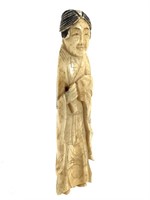 Atq Miniature Carved Ivory Figurine 3.75"H