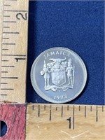 1973 Jamaica proof coin $.25
