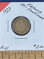 1923 France coin 50 centimes