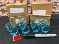 Fenton Glass - 4 Bunny Minis