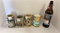 Collection of German steins and German Christmas