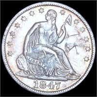 1847-O Seated Half Dollar CLOSELY UNCIRCULATE
