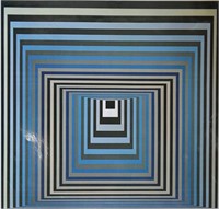 VINTAGE VICTOR VASARELY LITHOGRAPH POSTER