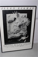 Allan Eckman "Sitting Bulls Visions" Framed Poster