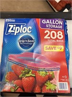 Ziploc bags gallon storage 208 ct