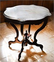 Antique Marble Top Side Table