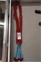 TURQUOISE AND CORAL NECKLACE