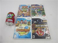 4 jeux pour Nintendo Wii dont Angry Birds Star
