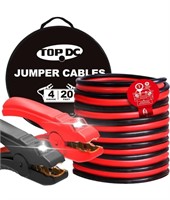 TOPDC 4 Gauge 20 Feet Jumper Cables with LED Light