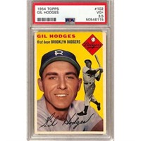 1954 Topps Gil Hodges Psa 3.5