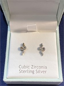 Sterling silver Rachel Ashwell snake earrings