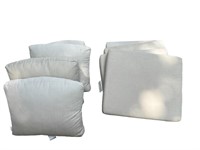 (4) Ovios Chair Cushions & (4) Pillows. All Have