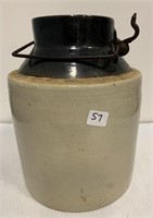 Antique Crock with Metal Handle (NO SHIPPING)