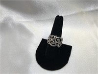 .925 Sterling Silver Scroll Work Ring