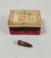 Cuban Cigar Box Trinket boxe with cigar