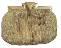 Sharif Gold Clutch Handbag