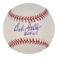 Autographed Bob Feller OML Baseball