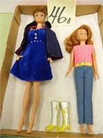 Barbie - 1963 Skipper Doll & 1958 Midge Doll w/