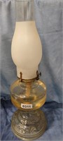 Early Pattern Glass Oil Parlor Lamp, 18"