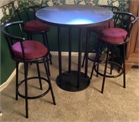 36" pub table and 4 stools
