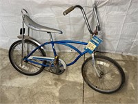 Boys blue Schwinn bicycle Chicago stamp