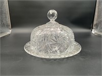 Lead Cut crystal covered Cheese dish