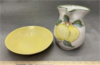 Terra-cotta Pitcher Italy Ceramic Bowl Italy Lemon