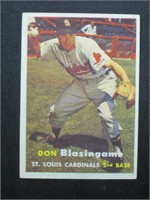 1957 TOPPS #47 DON BLASINGAME CARDINALS