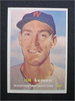 1957 TOPPS #57 JIM LEMON SENATORS VINTAGE