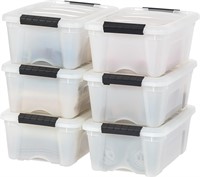 IRIS USA 12 Qt. Stackable Bins  6 Pack