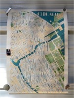 Chicago Map Poster 37"x25"