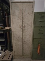 Vintage white metal cabinet