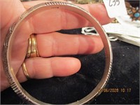 Sterling Native American S.W. Bangle Bracelet-33.6