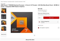 O3395  AMD Ryzen 7 7800X3D Gaming Processor