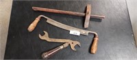 4 pc Antique Tool Lot John Deere Wrench