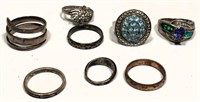 Sterling silver rings- 1.1 T oz