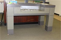 Standing Formica work station (check counter) 69"