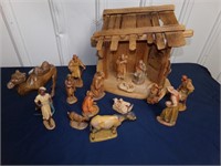 ANRI lg. 6" scale Nativity carved Wood