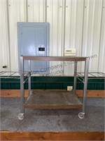 Vintage metal stereo/TV cart approximate