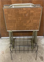 Vintage Television Tables with stand and metal