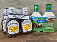 2-2 pack 40oz barbecue sauce & 2 pack 40 oz ranch
