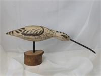 Long-Billed Curlew Shorebird Figurine, With Glass