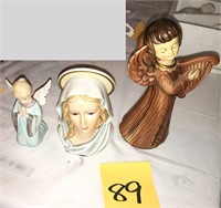 Enesco Madonna Figurine & 2 Angels