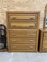 Oak Chest of Drawers PU ONLY