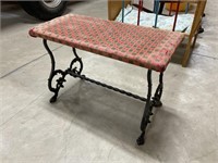 2ft Wrought Iron Bench PU ONLY