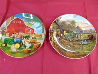 2 small John Deere plates